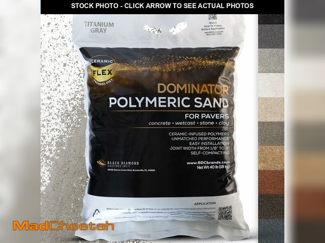 Lot 74-14281964 - DOMINATOR Polymeric Sand for Pavers, Titanium Gray, 40 lbs - Revolutionary Ceramic Flex Technology f...