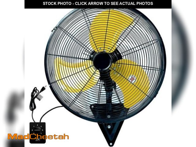 Lot 74-12405384 - 22 Inch Wall Mount Fan 3-Speed Industrial Fan High Velocity Fan  7000 CFM Outdoor Wall Fan for Comme...