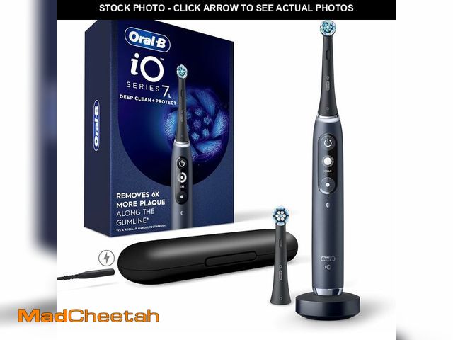 Lot 74-12457383 - Oral-B iO Deep Clean + Protect Rechargeable Electric Toothbrush, Black with a iO Series 7 Toothbrush...