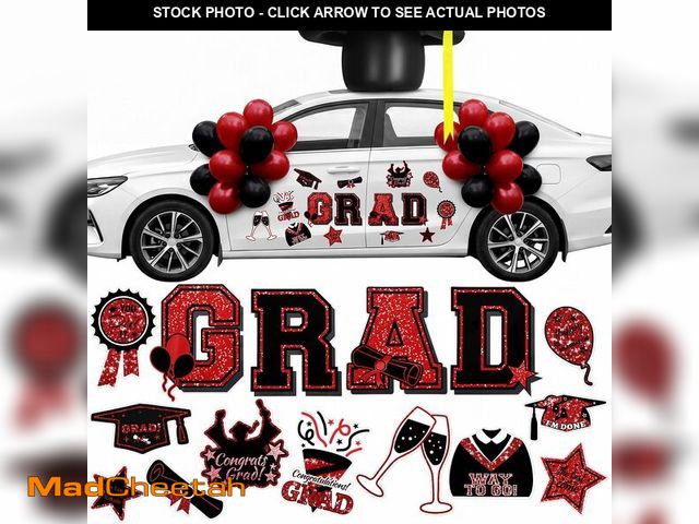 Lot 74-14209007 - Gemscream 2026 Graduation Car Magnets Decorations 23'' Inflatable Graduation Cap 15 Pcs Congrats Gra...