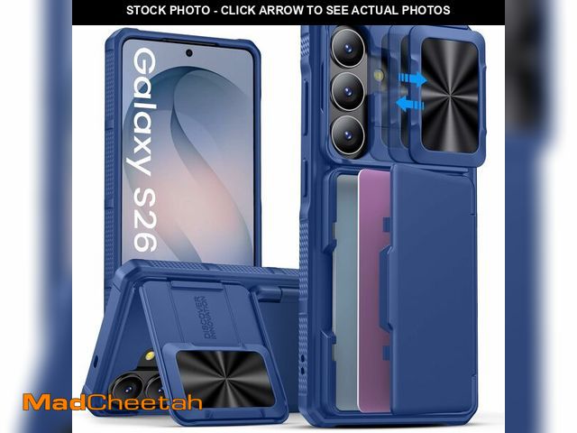 Lot 74-14272622 - SSLOTSCASE for Samsung Galaxy S26 Case with Card Holder (3-5 Cards) [RFID Protection] &amp; Stand &a...