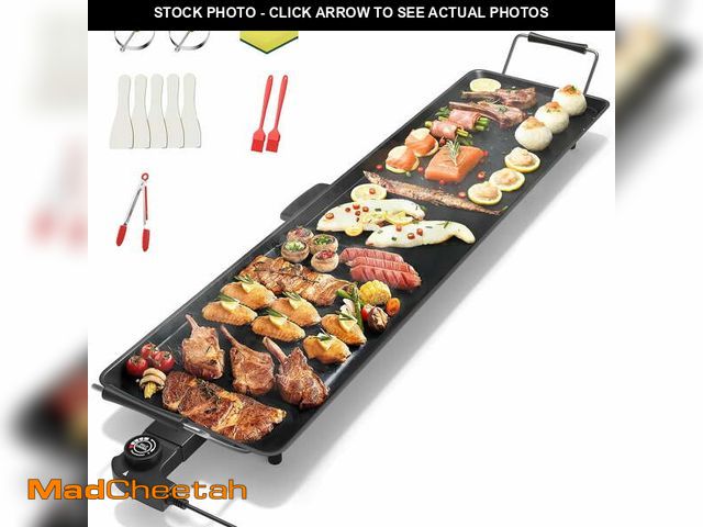 Lot 74-12782443 - Aoran 35" Electric Griddle Teppanyaki Grill, Nonstick Extra Large Griddle Long Countertop Grill with...
