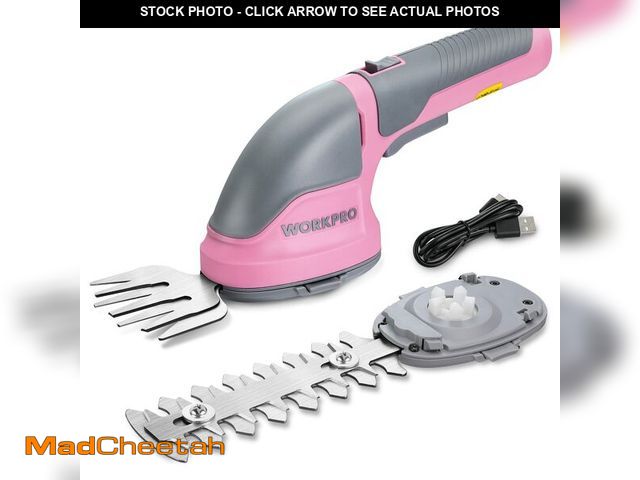 Lot 74-12707499 - WORKPRO Cordless Grass Shear &amp; Shrubbery Trimmer - 2 in 1 Handheld Hedge Trimmer Electric Grass ...