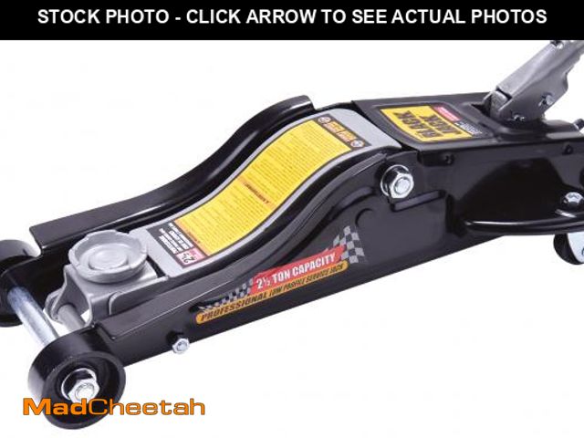 Lot 74-12405295 - Black Jack T825010W Low Profile Floor Jack Black/Silver with Caster Wheels  2.5 Ton Black - UNUSED