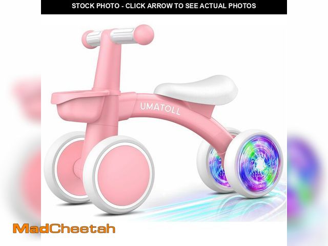 Lot 74-14053938 - Umatoll Colorful Lighting Baby Balance Bike Toys for 1 Year Old Girl Gifts, Adjustable Seat, First B...