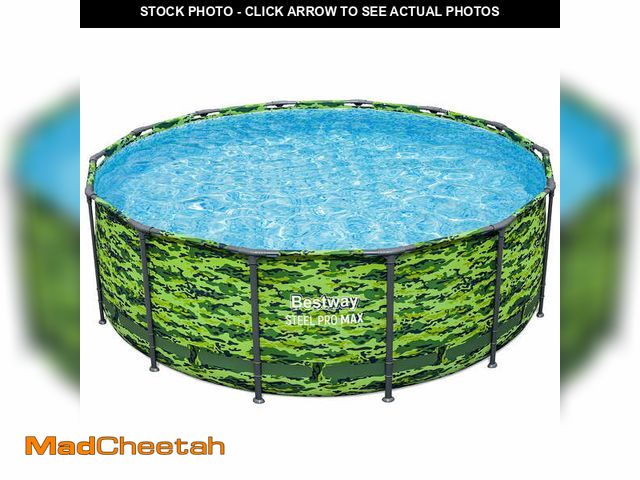 Lot 74-14587154 - Bestway Steel Pro Max 14'x48" Camo Pool Set | Durable Construction, Easy Assembly, and All-Inclusive...
