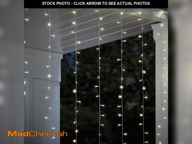 Lot 74-12533365 - Hampton Bay 300-Light 10 ft. Indoor/Outdoor Plug-In Integrated LED Mini Bulb 10-Strand Willow Curtai...
