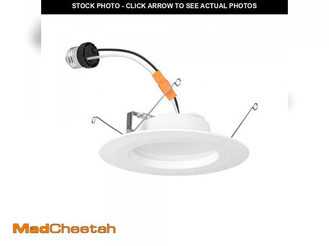 Lot 74-12491720 - Commercial Electric 5/6 in. Integrated LED Recessed Retrofit Light Trim with Selectable Color Temper...