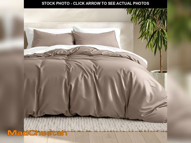 Lot 74-14206485 - Bare Home Bedding Duvet Cover Oversized Queen - Premium 1800 Super Soft Collection - Lightweight, Co...