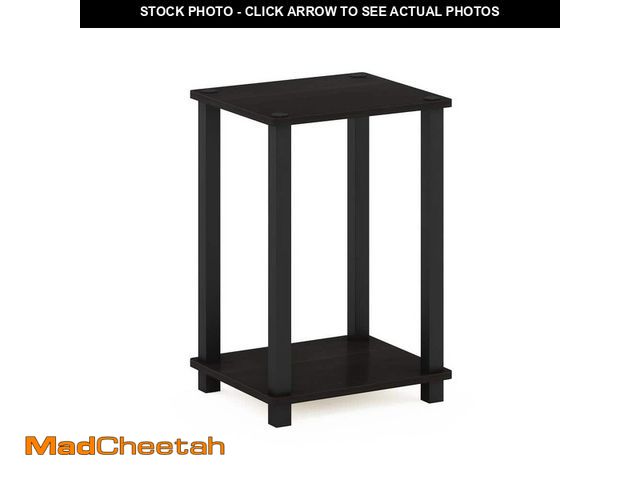 Lot 74-14321762 - Furinno Simplistic 13.4 in. Espresso / Black Small End Table - UNUSED