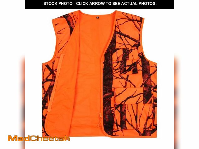 Lot 74-13550009 - Volein Blaze Orange Hunting Vest with Pocket, Lightweight Deer Hunting Camo Vest for Big Game, L - U...