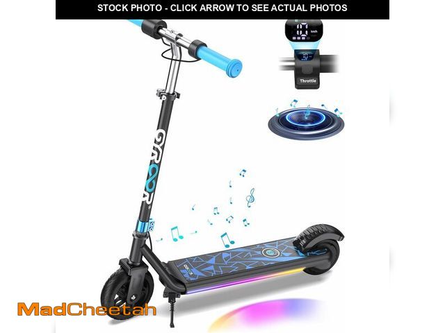 Lot 74-13011178 - Gyroor Electric Scooter for Kids, E-Throttle 150W Motor LED Display, H30Max-Blue - UNUSED