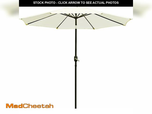 Lot 74-13836347 - Sunnyglade 9' Patio Umbrella Outdoor Table Umbrella with 8 Sturdy Ribs (Beige) - UNUSED