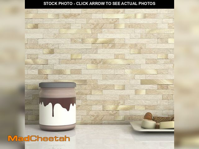 Lot 74-13717533 - MOFIT 3D Stone Brick Backsplash Tile for Kitchen Peel and Stick Self-Adhesive Wall Tile,Marble Linea...