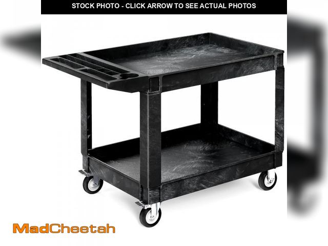Lot 74-12540571 - YITAHOME Utility Cart on Wheels, 550 lbs Capacity, 45 x 25 Inch Rolling Work Carts with Wheels, 2 Sh...