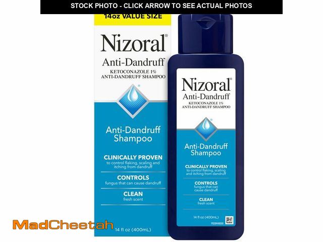 Lot 74-14151008 - Nizoral Anti-Dandruff Shampoo with 1% Ketoconazole, 14 Fl Oz, Fresh Scent, Anti Fungal Shampoo - UNU...