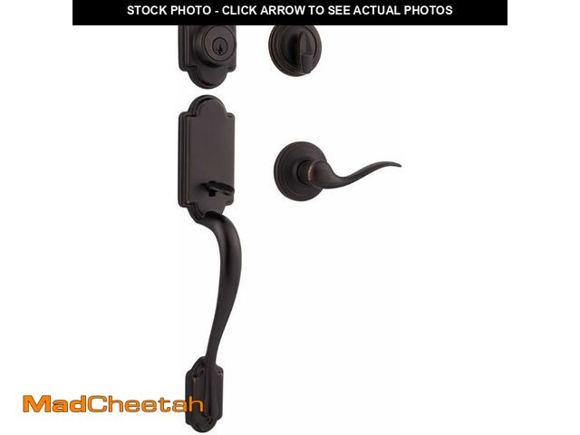 Lot 74-13733832 - (MISSING HARDWARE) Kwikset Arlington Front Door Lock Handle and Deadbolt Set, Entry Handleset Exteri...