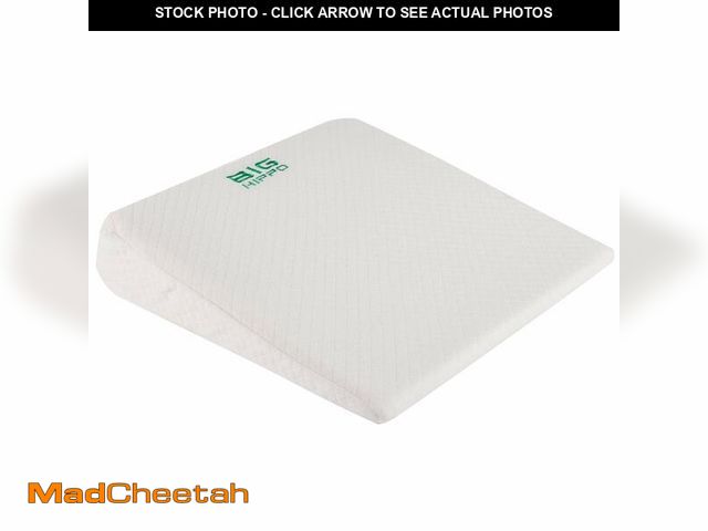 Lot 74-12709936 - Big Hippo Wedge Pillow Memory Foam Wedge Pillow Cushion, 14.1 x 14.1 x 2.75 inches - UNUSED
