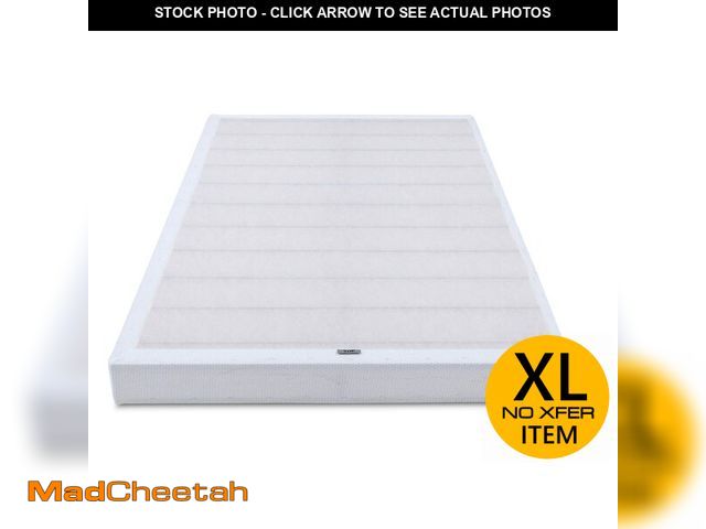 Lot 74-12569431 - Basics Smart Box Spring Bed Base, 9-Inch Height Mattress Foundation, Tool-Free Easy Assembly, King, ...