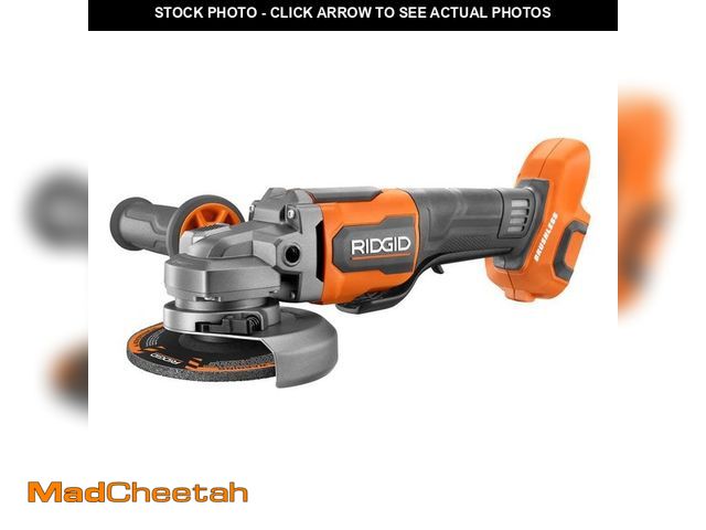 Lot 74-12558732 - RIDGID 18V Brushless Cordless 4-1/2 in. Paddle Switch Angle Grinder (Tool Only) R86047B - USED