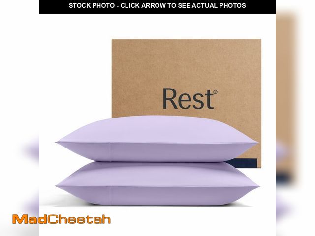 Lot 74-14384616 - REST Evercool+Cooling Pillowcases Standard Size 2PCS for Hot Sleepers &amp; Night Sweats, Silver-Inf...