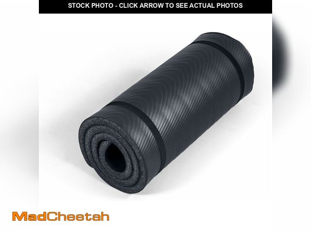 Lot 74-12760538 - Tone Fitness Premium Extra Thick 1-Inch High Density Exercise Mat with Carry Strap - Non-Slip Workou...