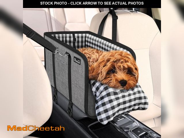 Lot 74-12442365 - SlowTon Console Dog Car Seat - Portable Dogs Armrest Booster Seat for Small Dog, Anti-Collapse Pet C...
