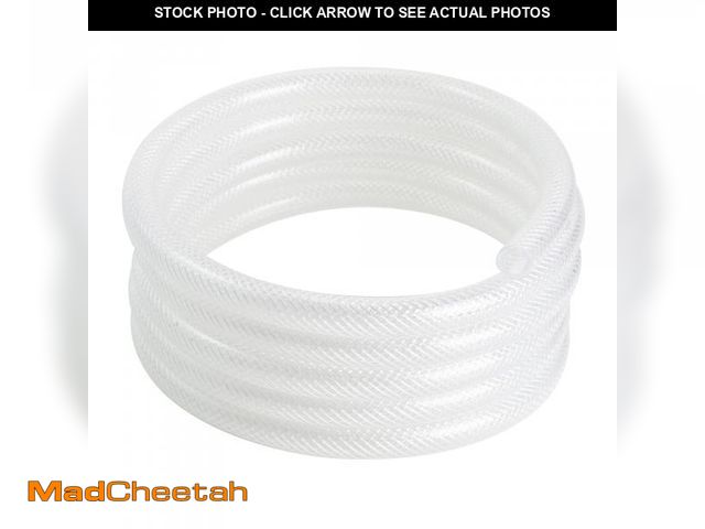 Lot 74-12110574 - 5/8Ã¢â¬â¢Ã¢â¬â¢ ID Ãâ 7/8Ã¢â¬â¢Ã¢â¬â¢ OD - 25 ft Clear Braided Hose Plastic Vinyl Tubing,...