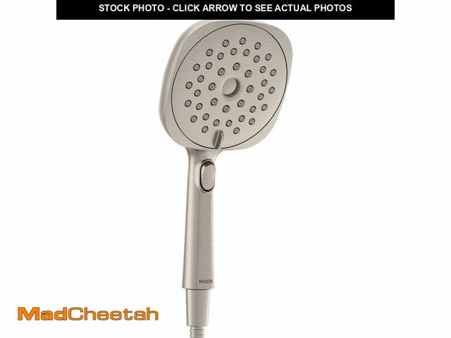 Lot 74-12686814 - Moen Verso Eco-Performance Infiniti Dial Square Handheld Shower, 6-Inch Diameter Spray Head, Spot Re...