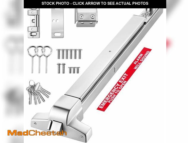 Lot 74-14591616 - VEVOR Push Bar Panic Exit Device, 31" Stainless Steel Commercial Panic Bar for Exit Doors, Emergency...