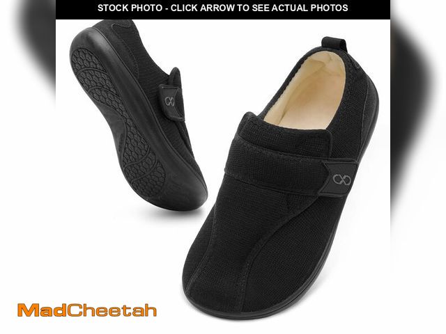 Lot 74-12719055 - XIHALOOK Mens House Slippers Wide Diabetic Shoes with Adjustable Strap for Swollen Feet Outdoor Indo...