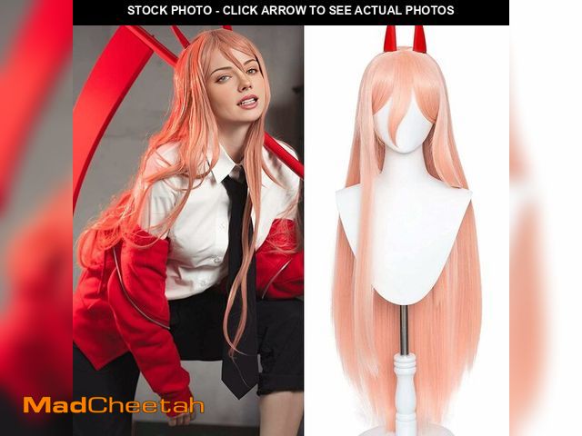 Lot 74-13522322 - LABEAUTÃÆÃ¢â¬Â° Orange Cosplay -Power Wig + Horns for Women Girls Long Straight Ginger Anime Hair...