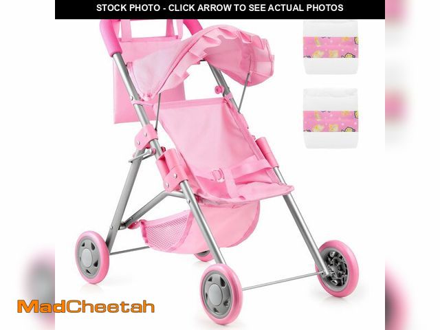 Lot 74-14297267 - GAGAKU Baby Doll Stroller for Toddlers, Foldable Toy Stroller with Storage Basket and Bag, Diapers -...
