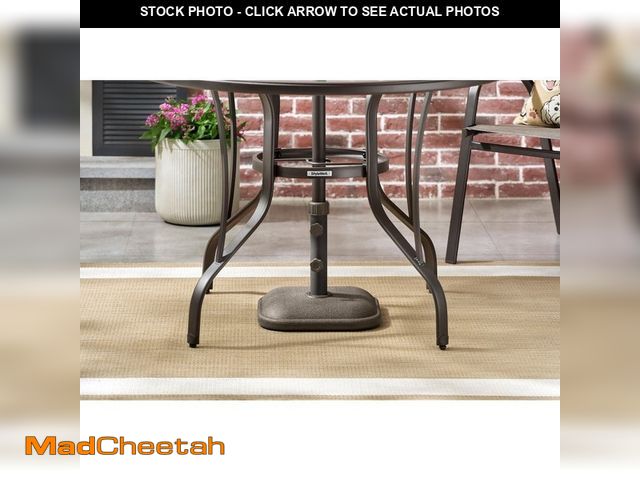 Lot 74-14278235 - StyleWell 26 lb. Concrete and Resin Patio Umbrella Base in Brown - UNUSED
