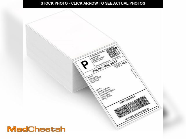 Lot 74-12715143 - MUNBYN Thermal Direct Shipping Label (Pack of 500 4x6 Per Fanfold Labels) - Commercial Grade - USED