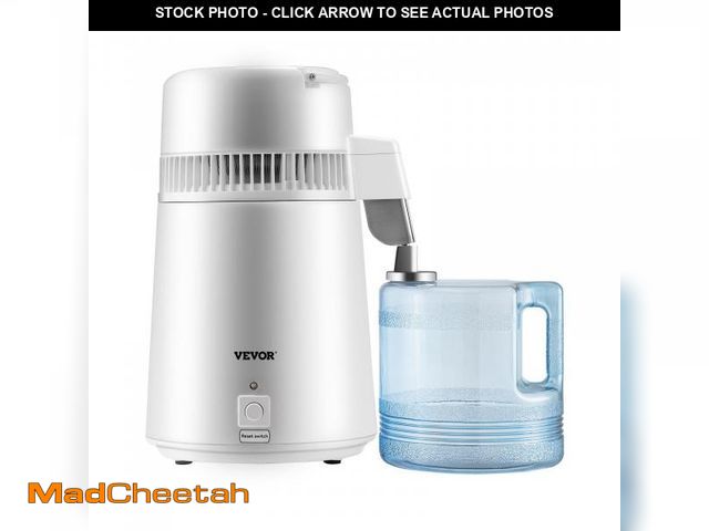 Lot 74-12137363 - VEVOR Water Distiller, 1.1 Gal Distilled Water Machine, 750W Pure Water Distilling w/BPA Free Plasti...