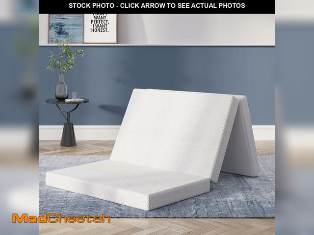 Lot 74-13041856 - Avenco Tri-fold Mattress - 4 Inch Twin XL Size Portable Floor Mattress with Breathable &amp; Washabl...