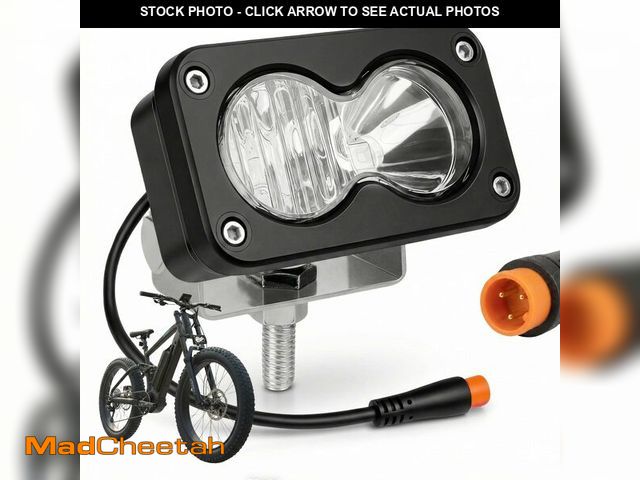 Lot 74-14057017 - Baja Style Light Ebike Headlight for Ridstar Q20/Q20 Lite/Q20 Pro, 3-Pin Julet Waterproof Connector ...