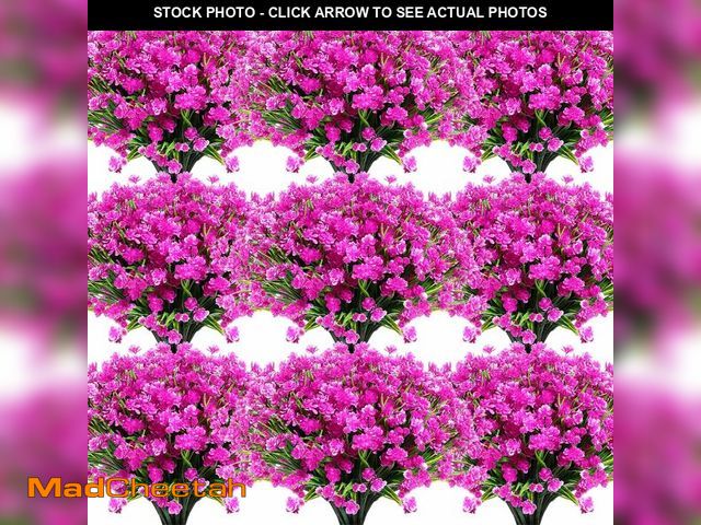 Lot 74-14268300 - Hoteam 40 Bundles Outdoor Artificial Flowers Plants UV Resistant Outside Fake Flowers Plastic Plants...