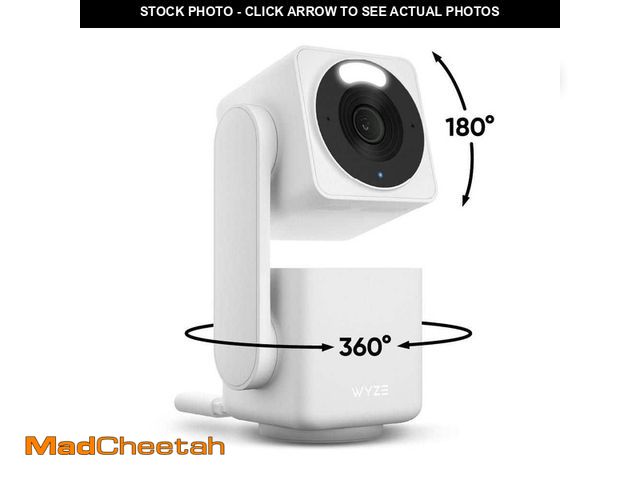 Lot 74-12692751 - Wyze Cam Pan v4, 4K UHD Indoor/Outdoor, Plug-In, Pan/Tilt Security Camera with Color Night Vision, 2...