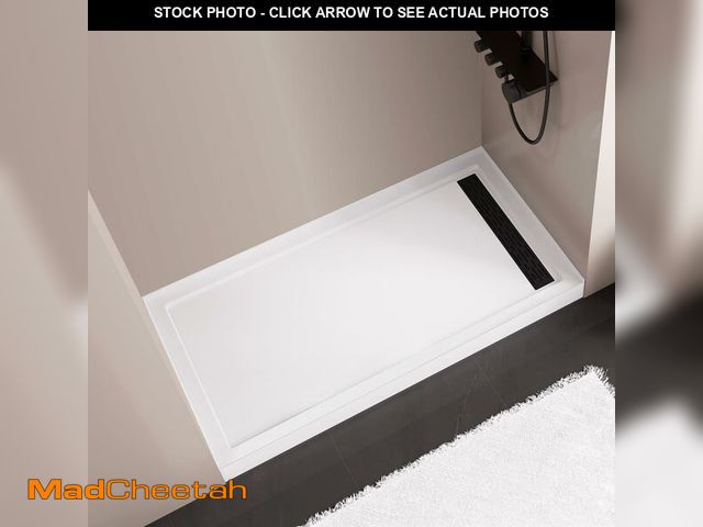 Lot 74-12630314 - MORVANO 32 x 60 Shower Base with Right Drain and Removable Stainless Cover,Shower Pan Kit Non-Slip i...