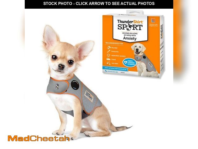 Lot 74-12443223 - ThunderShirt for Dogs, XX Small, Platinum Sport - Dog Anxiety Relief Calming Vest - USED