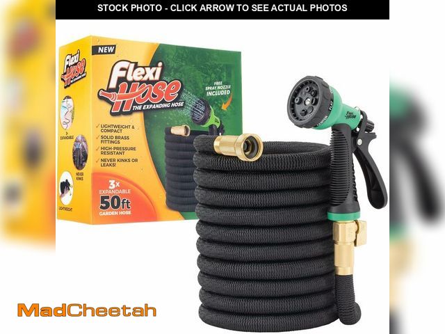 Lot 74-14426179 - Flexi Hose with 8 Function Nozzle, 50FT - Lightweight Expandable Garden Hose, No-Kink Flexibility, 3...