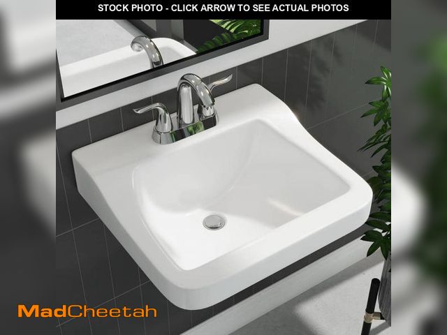 Lot 74-12518533 - Glacier Bay Aragon 19 in. Rectangular Vitreous China Bathroom Sink in White - UNUSED