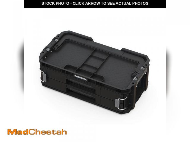 Lot 74-12519291 - Husky Connect Stackable Portable 2 Drawer 13 Compartment Small Tools and Parts Organizer With Remova...