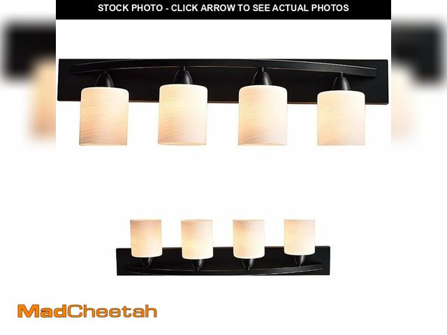 Lot 74-13836372 - (MISSING ONE ) The Door Bull Modern 4-Light Bathroom Vanity Light ÃÂ¢Ã¢âÂ¬Ã¢â¬Å Oil Rubbed Bron...