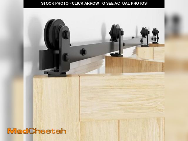 Lot 74-12149213 - WINSOON Bifold Door Hardware 60 inch: Bi fold Heavy Duty Bifold Barn Door Hardware Kit - 54" Sliding...