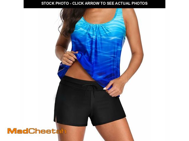 Lot 74-14045093 - Aqua Eve Two Piece Women's Tankini Swimsuits Blouson Swim Tank Top with Shorts Modest Bathing Suits ...