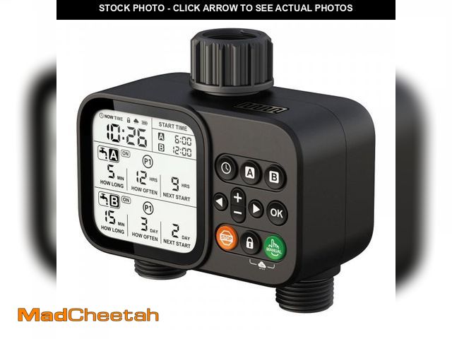 Lot 74-12431712 - 2 Zone Sprinkler Timer for Garden Hose, 8 Programmable Hose Water Timer with Auto Rain Delay, 3.3Ã¢â...