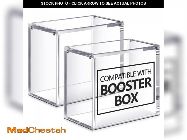 Lot 74-12048343 - Cinnvoice 4 Pcs Acrylic Magnetic Case Compatible with TCG Booster Box Protective Case Stackable 4mm ...